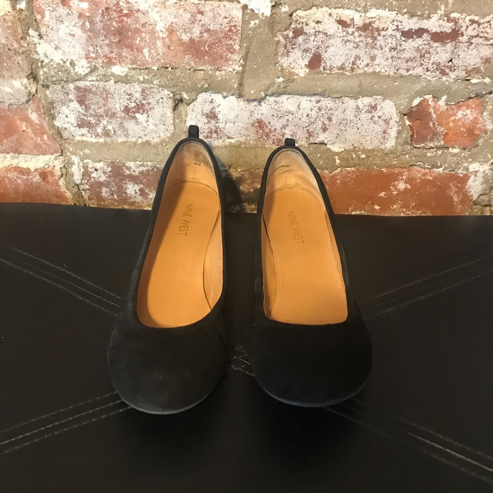 Nine West Black Suede Flats - Picture 2 of 8
